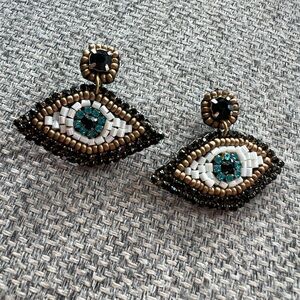 Noonday Beaded Evil Eye Earrings
